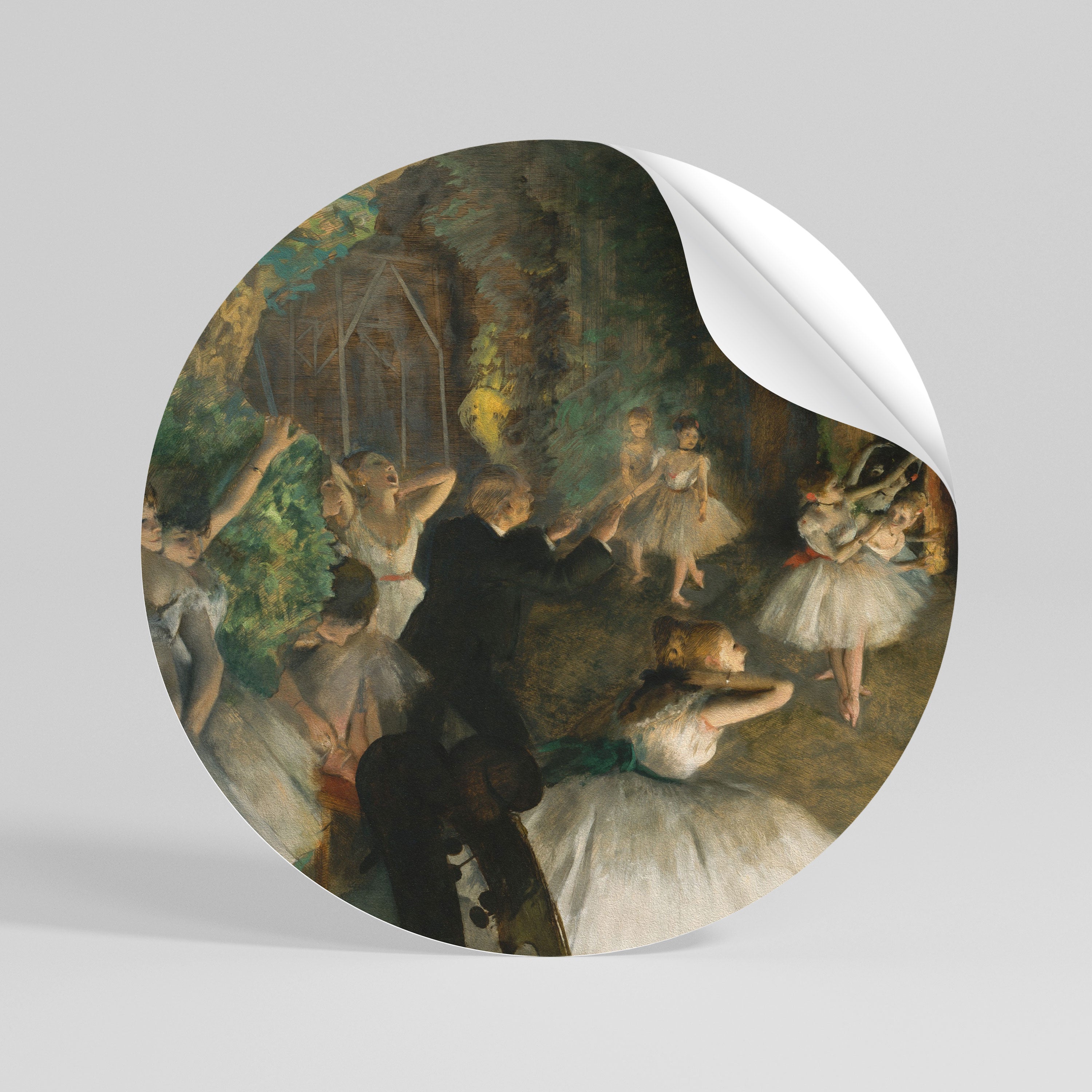 MYSTICAL BALLET REHEARSAL Runder Wandsticker zum Abziehen und Aufkleben