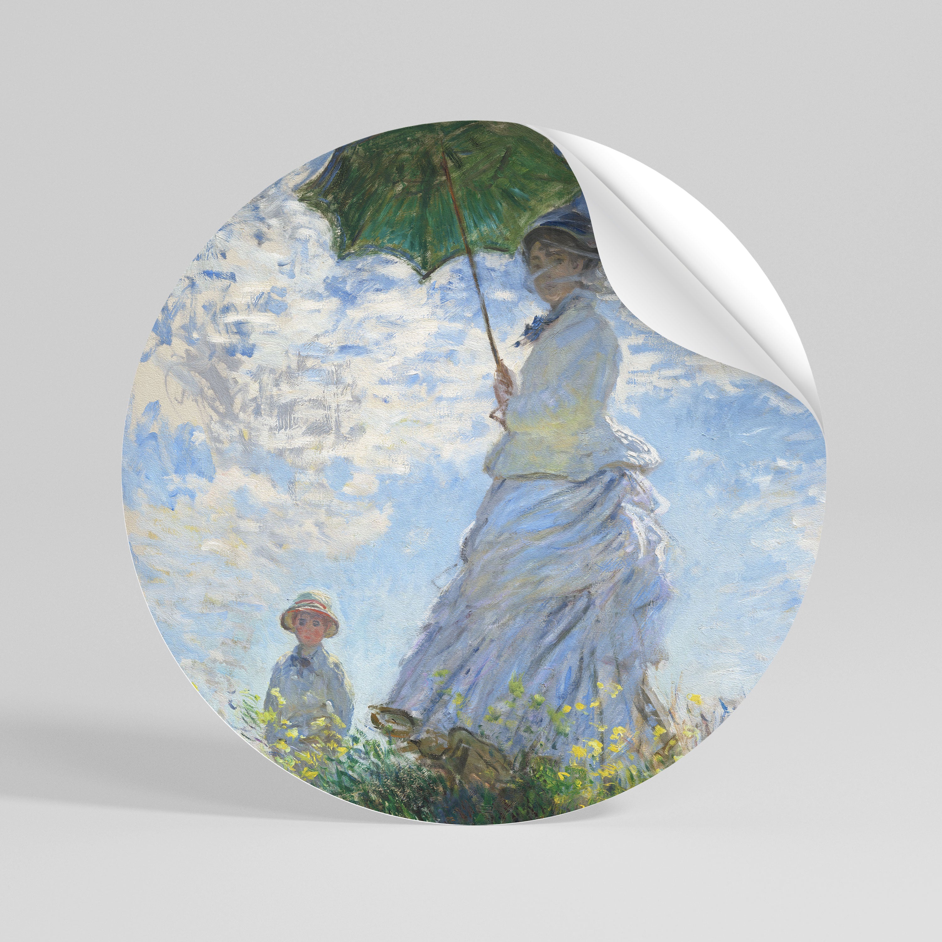 WHISPERS OF SPRING Runder Wandsticker zum Abziehen und Aufkleben