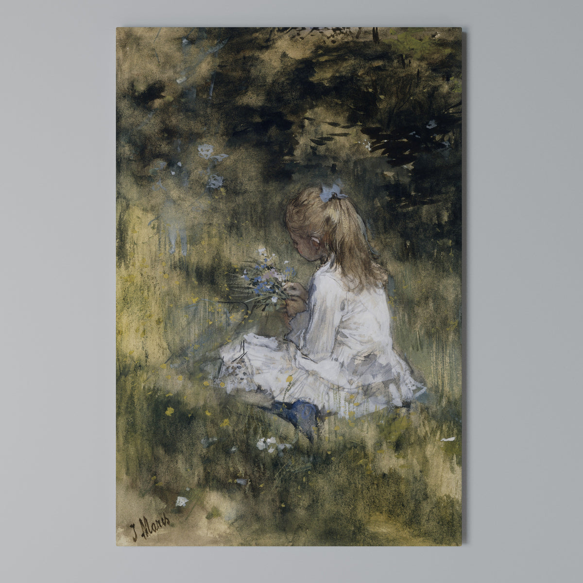 GATHERING SERENITY Vertical Canvas Print