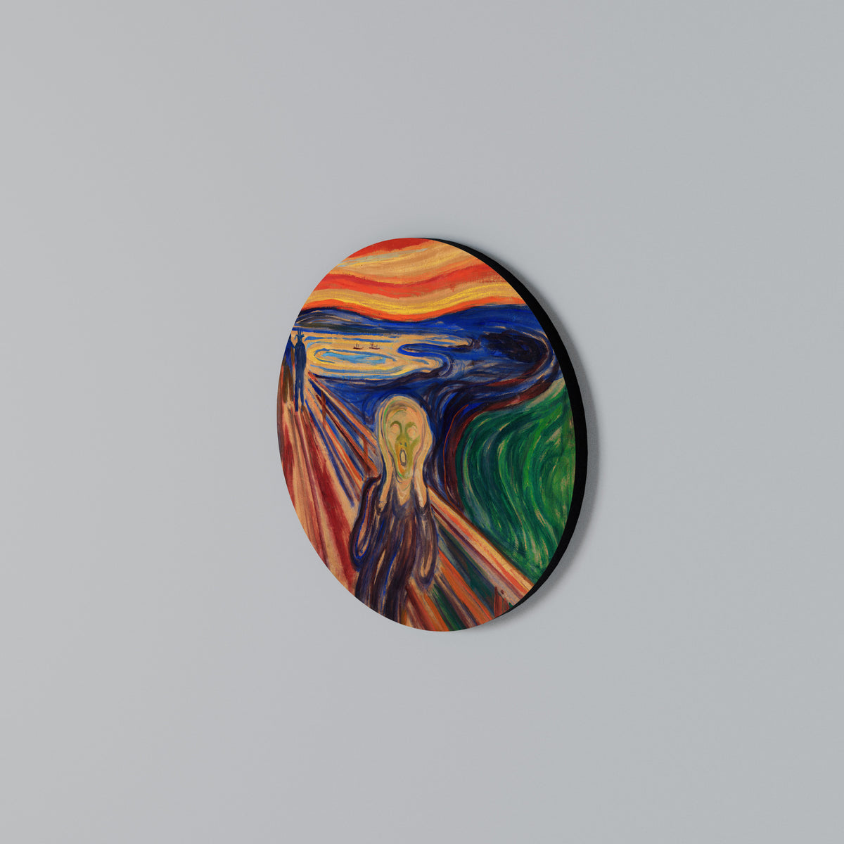 THE SCREAM Rundes Wandbild