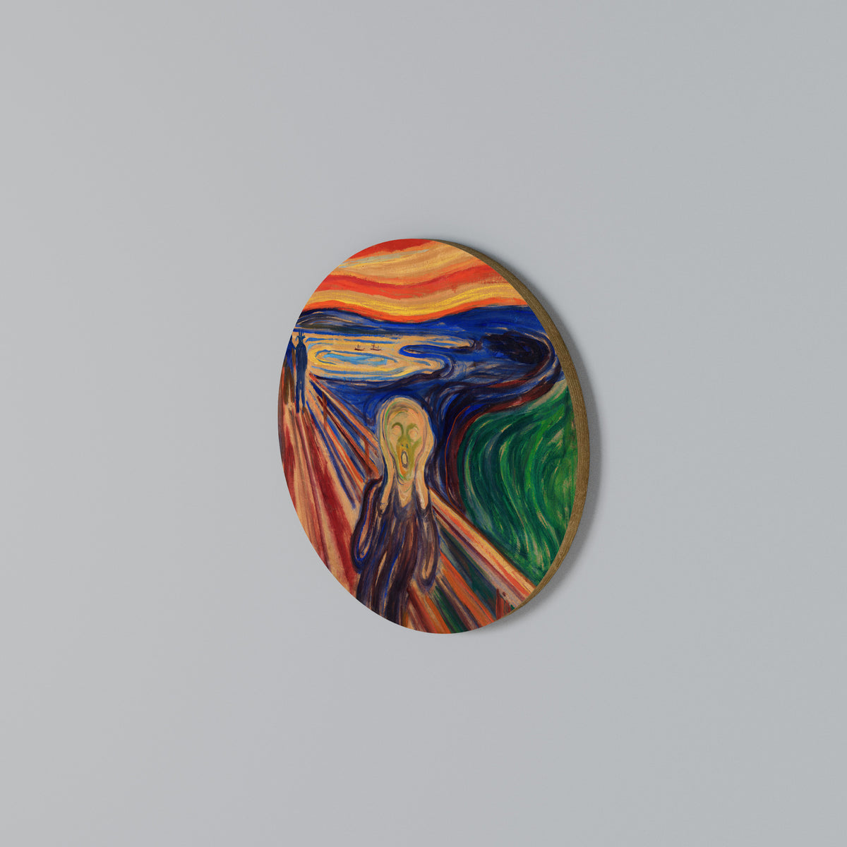 THE SCREAM Rundes Wandbild