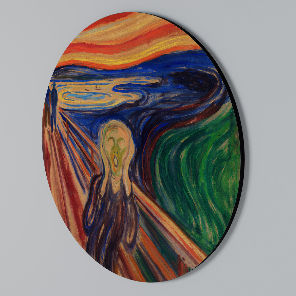 THE SCREAM Rundes Wandbild