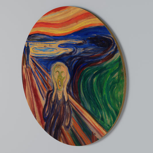 THE SCREAM Rundes Wandbild