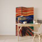 THE SCREAM Dekorativer Paravent - 3-teilig