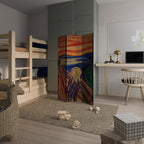 THE SCREAM Dekorativer Paravent - 3-teilig