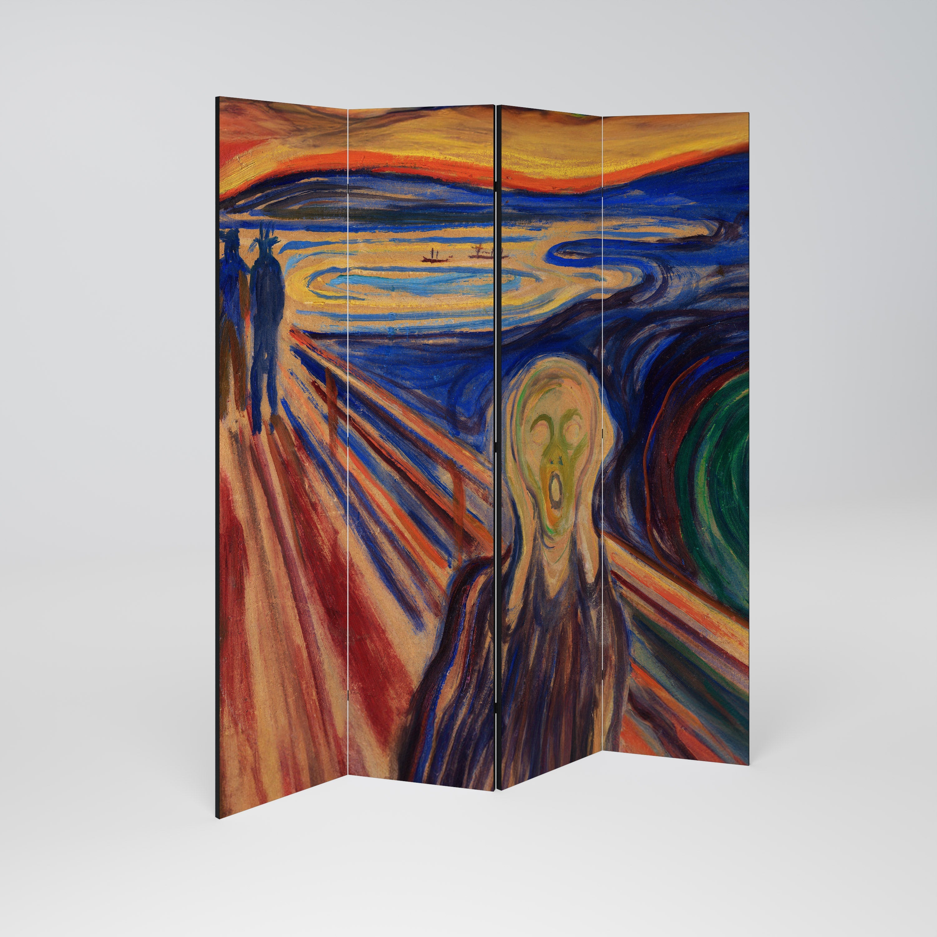 THE SCREAM Dekorativer 4-teiliger Raumteiler