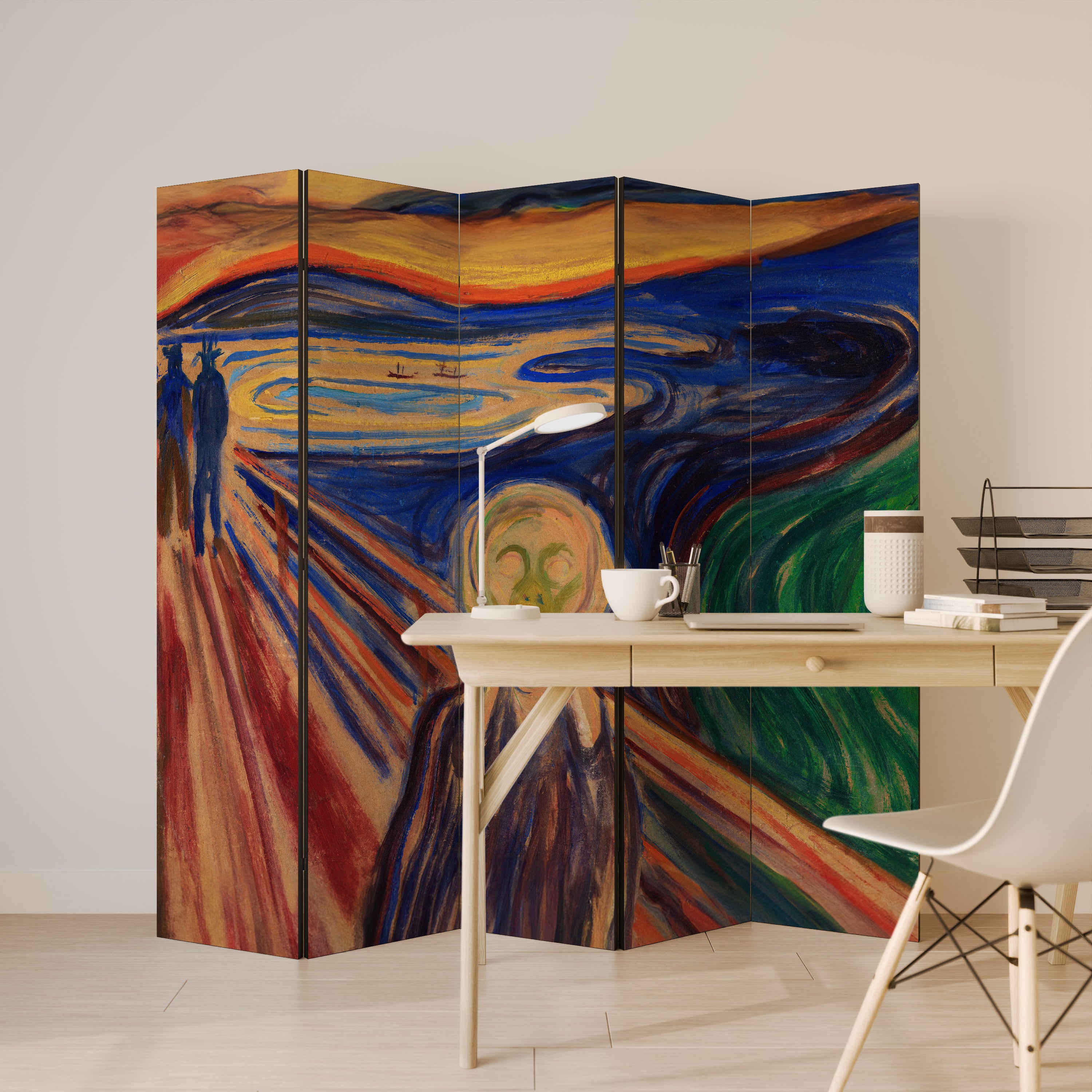 THE SCREAM 5-teiliger Paravent