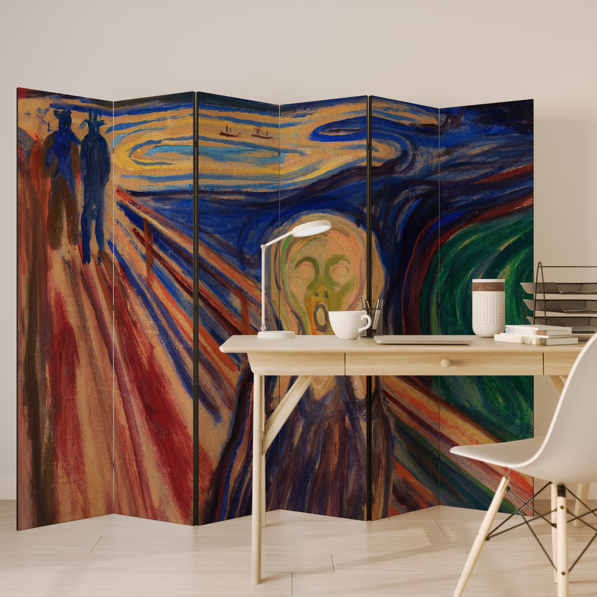 THE SCREAM 6-teiliger Paravent