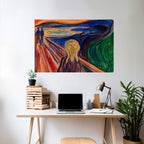 THE SCREAM Selbstklebendes Horizontal-Poster