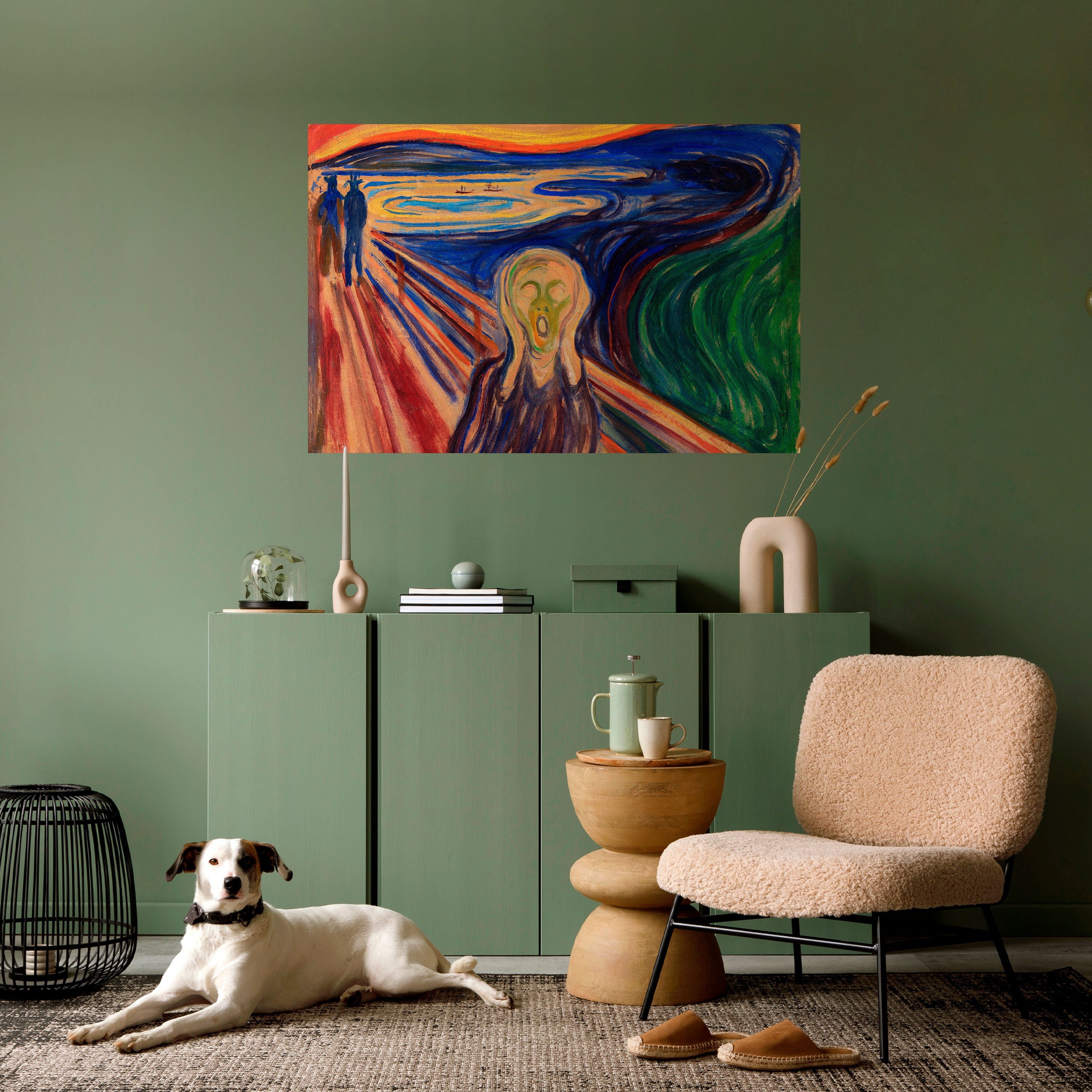 THE SCREAM Selbstklebendes Horizontal-Poster