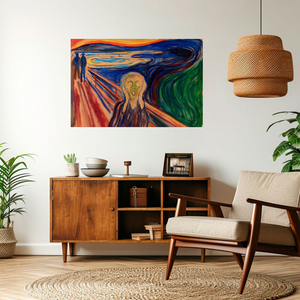 THE SCREAM Selbstklebendes Horizontal-Poster