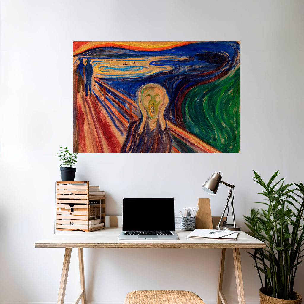 THE SCREAM Selbstklebendes Horizontal-Poster