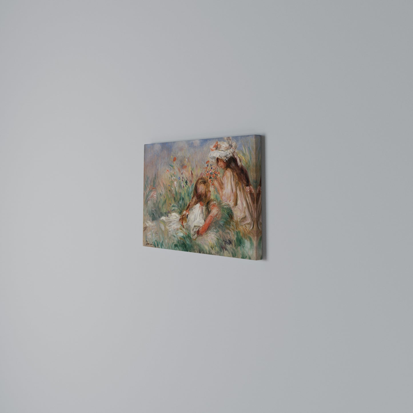 GIRLS IN THE GRASS Horizontal Canvas Print