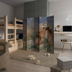 GIRLS IN THE GRASS Dekorativer Paravent - 5-teilig