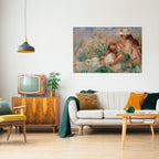 GIRLS IN THE GRASS Selbstklebendes Horizontal-Poster