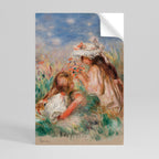 GIRLS IN THE GRASS Selbstklebendes Poster - Hochformat