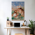 GIRLS IN THE GRASS Selbstklebendes Poster - Hochformat