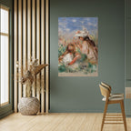 GIRLS IN THE GRASS Selbstklebendes Poster - Hochformat