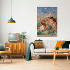 GIRLS IN THE GRASS Selbstklebendes Poster - Hochformat