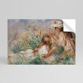 GIRLS IN THE GRASS Selbstklebendes Horizontal-Poster
