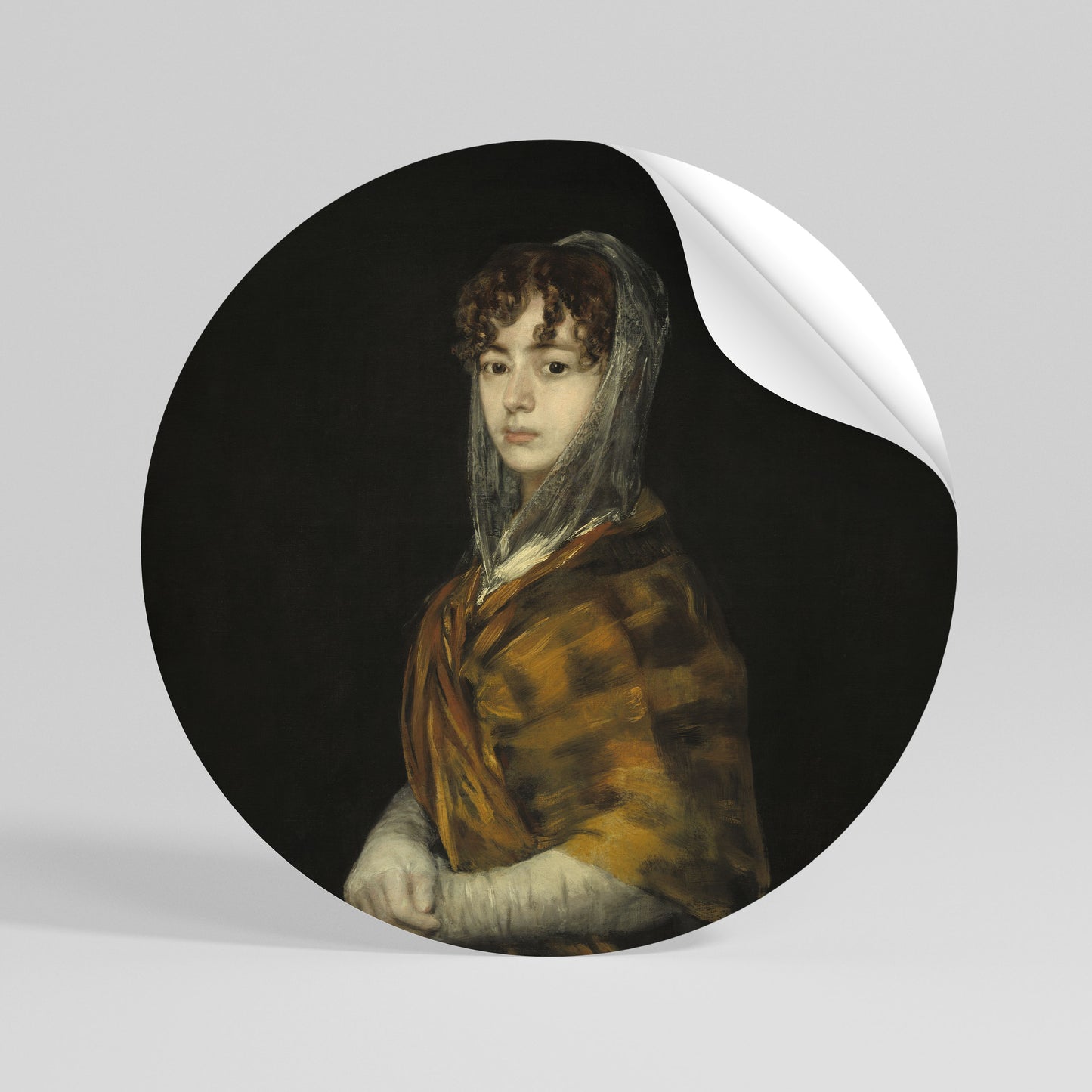 WHISPERS OF HISTORY Peel and Stick Round Sticker