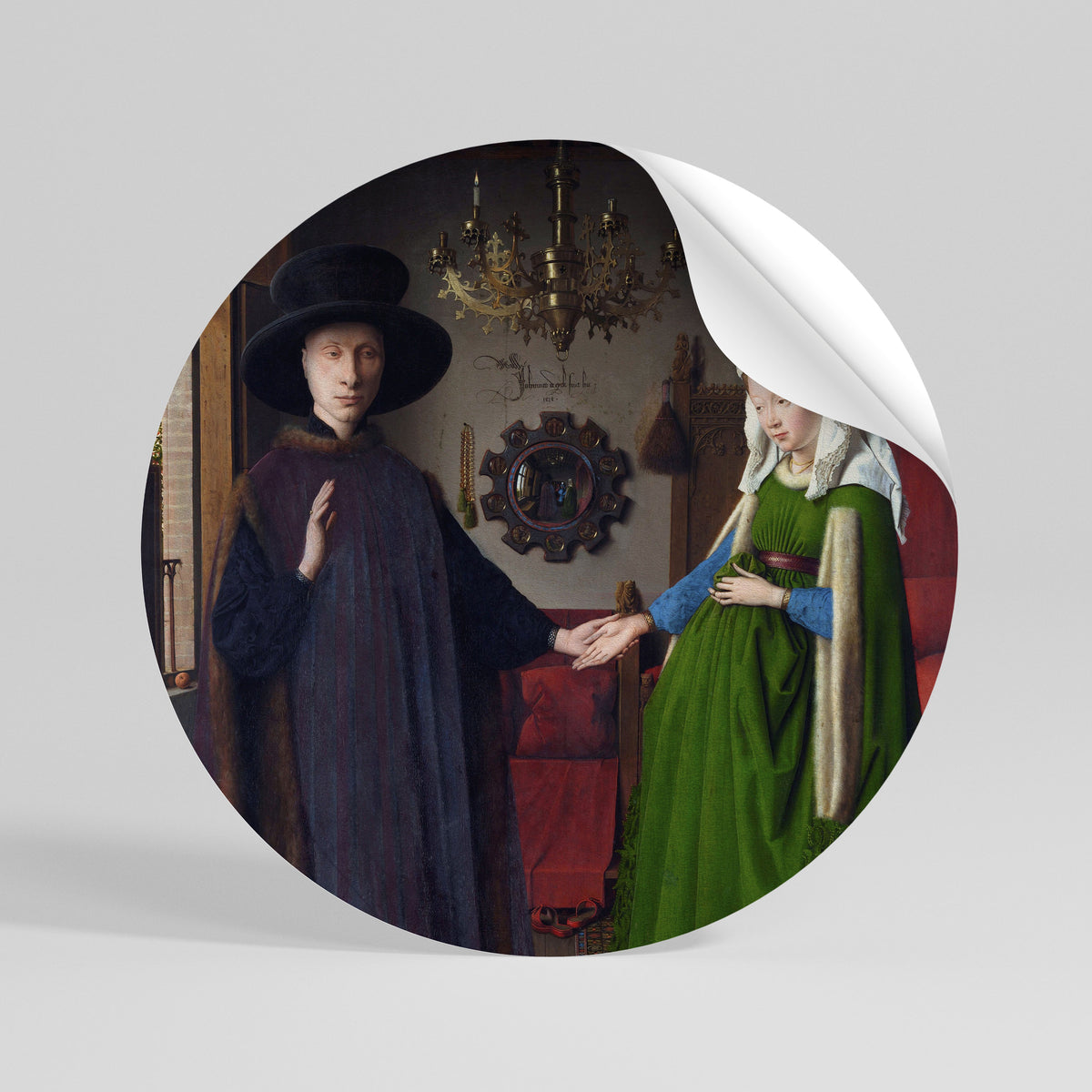 TIMELESS AFFECTION Runder Wandsticker zum Abziehen und Aufkleben