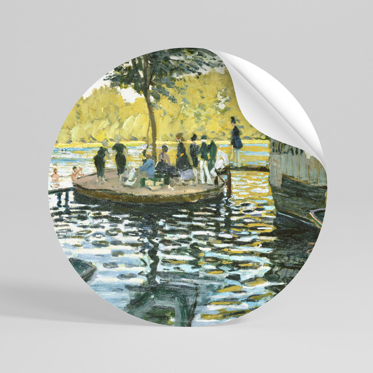 AN OASIS OF JOY Runder Wandsticker zum Abziehen und Aufkleben