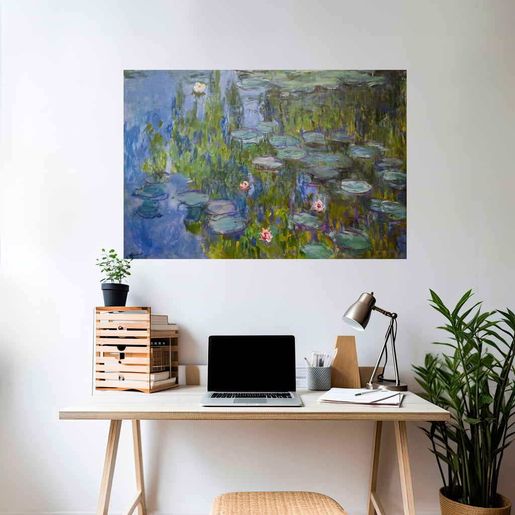 WATER LILIES Selbstklebendes Horizontal-Poster
