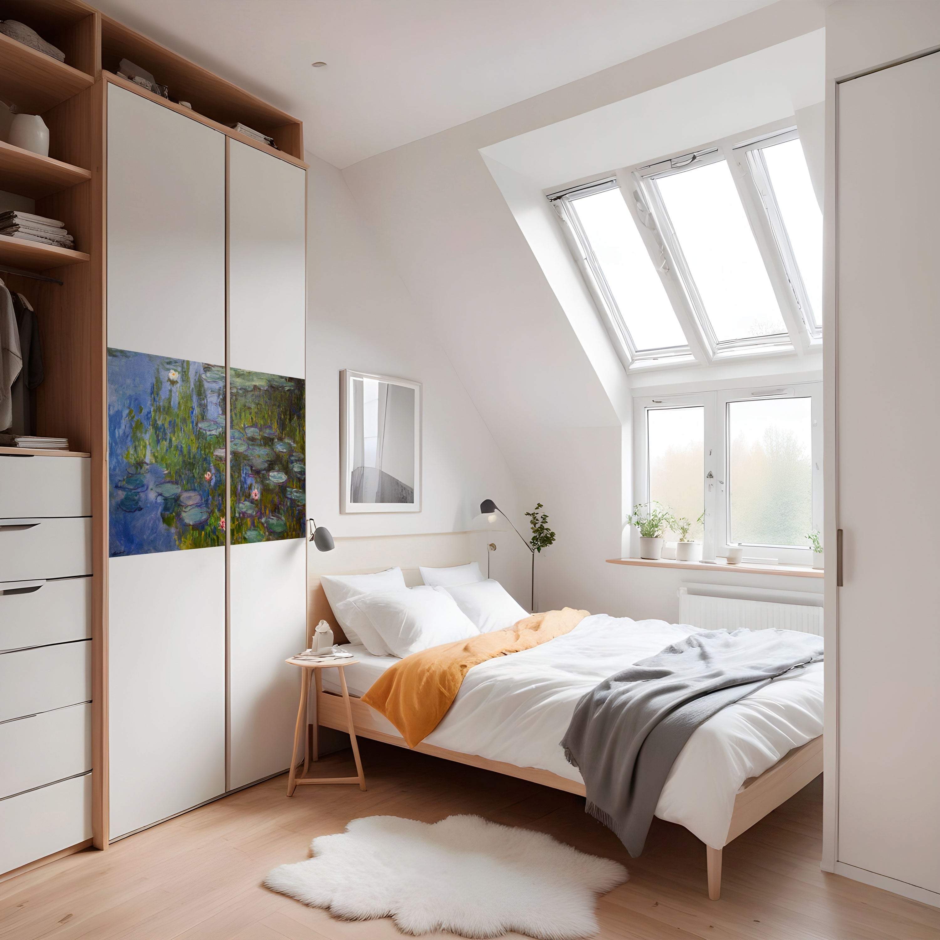 WATER LILIES Selbstklebendes Horizontal-Poster