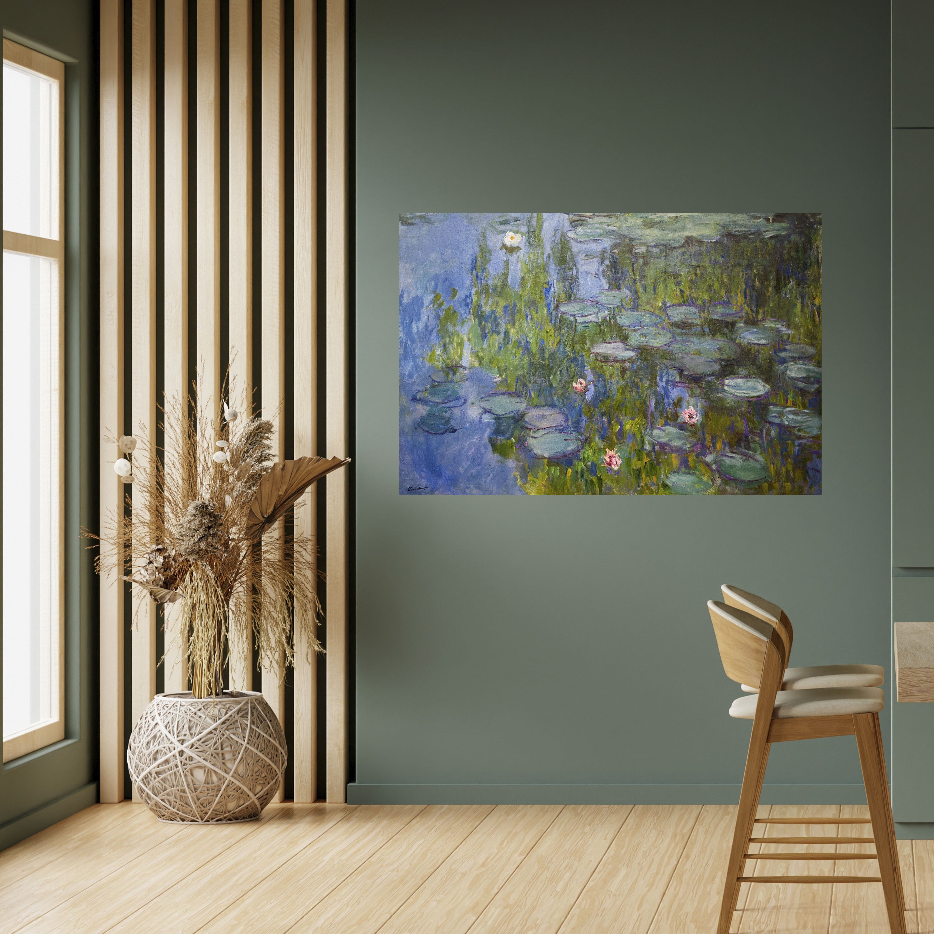 WATER LILIES Selbstklebendes Horizontal-Poster