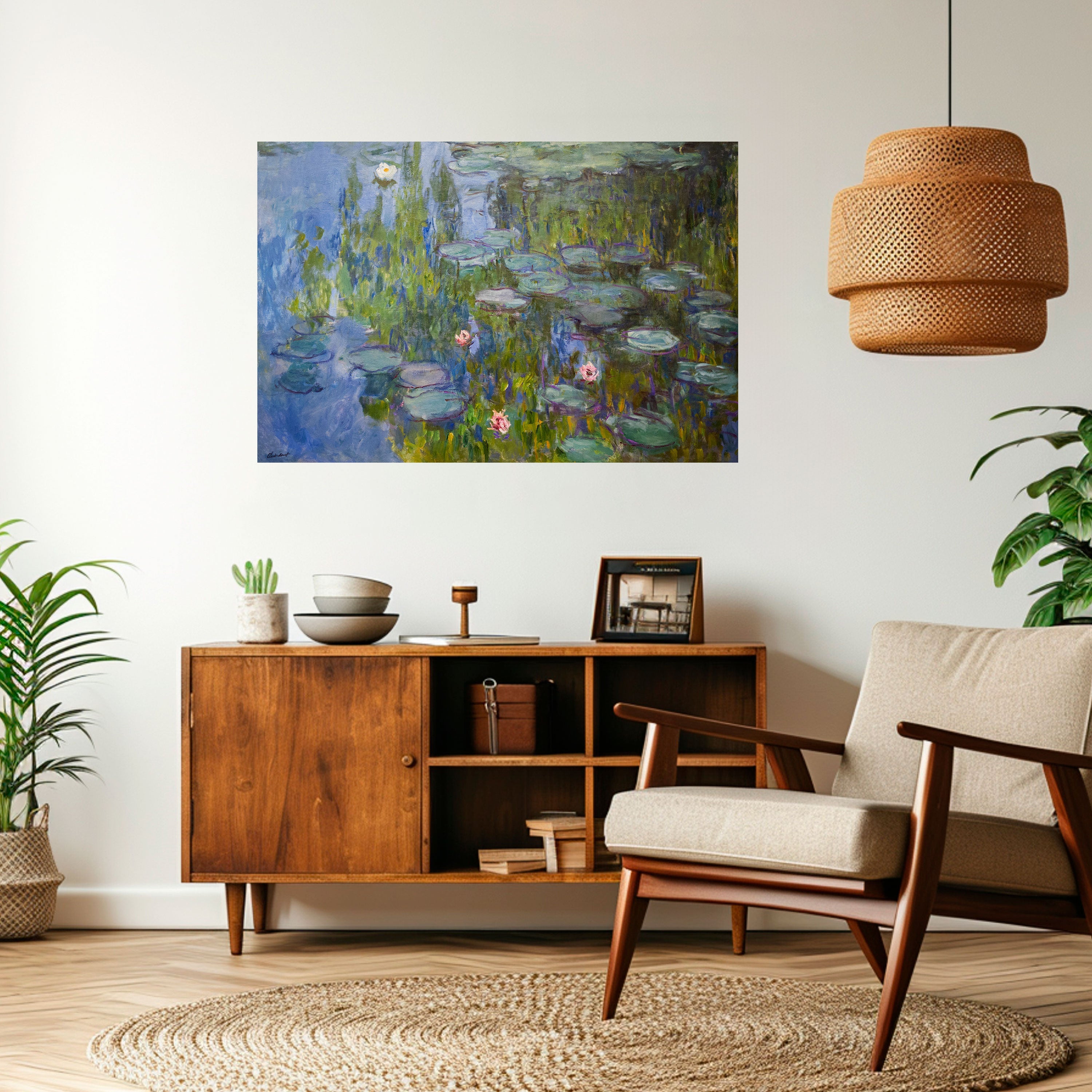 WATER LILIES Selbstklebendes Horizontal-Poster