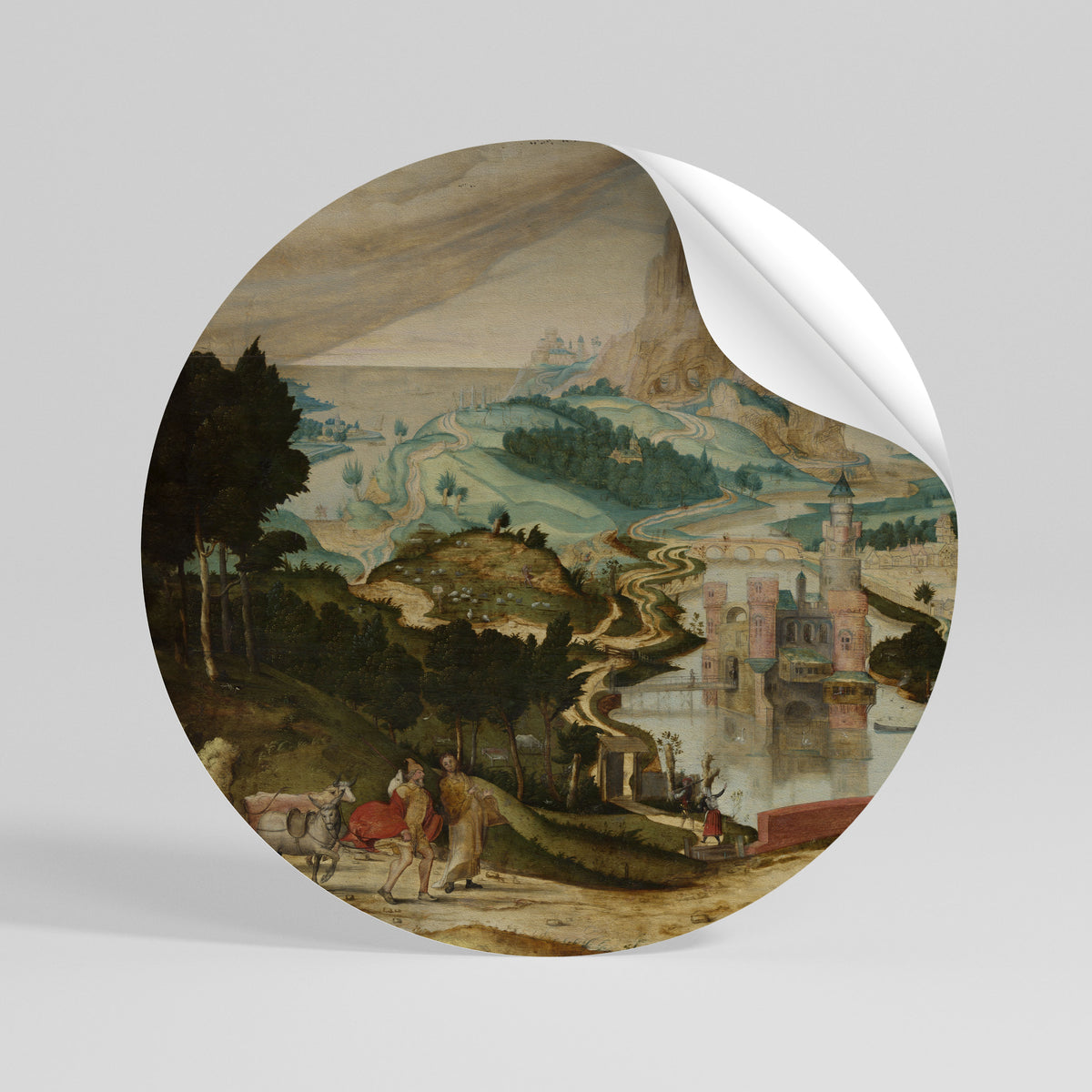 ENCHANTED LANDSCAPE DREAMS Runder Wandsticker zum Abziehen und Aufkleben