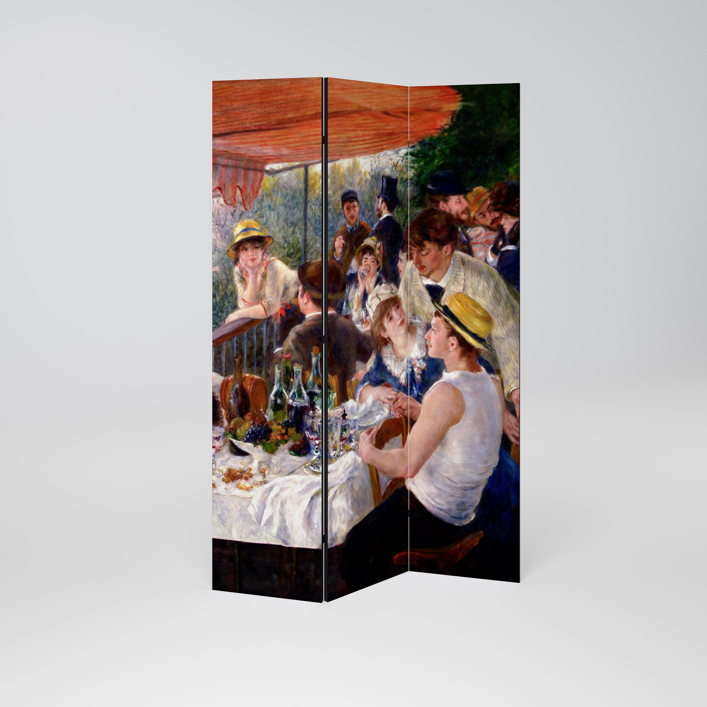 LUNCHEON OF THE BOATING PARTY Dekorativer 3-teiliger Raumteiler