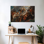 FURY IN MOTION Selbstklebendes Horizontal-Poster