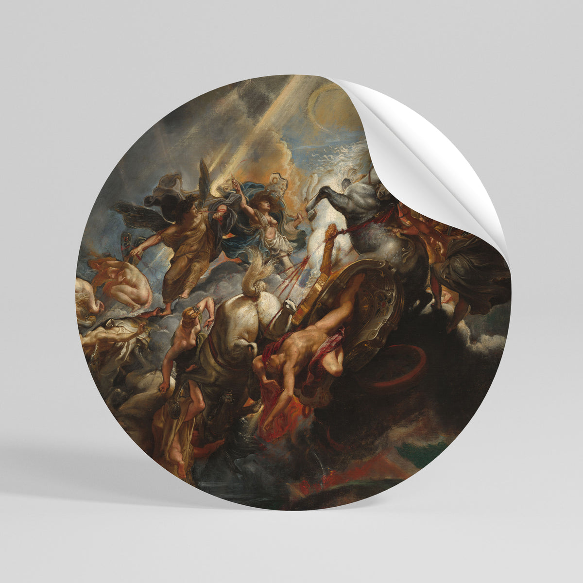 FURY IN MOTION Runder Wandsticker zum Abziehen und Aufkleben