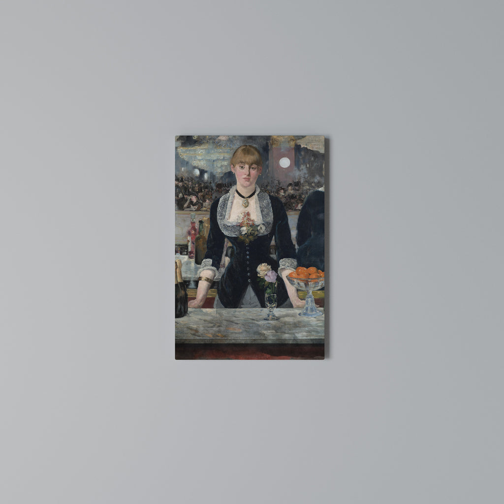 SHADOWS AT THE BAR Vertical Canvas Print