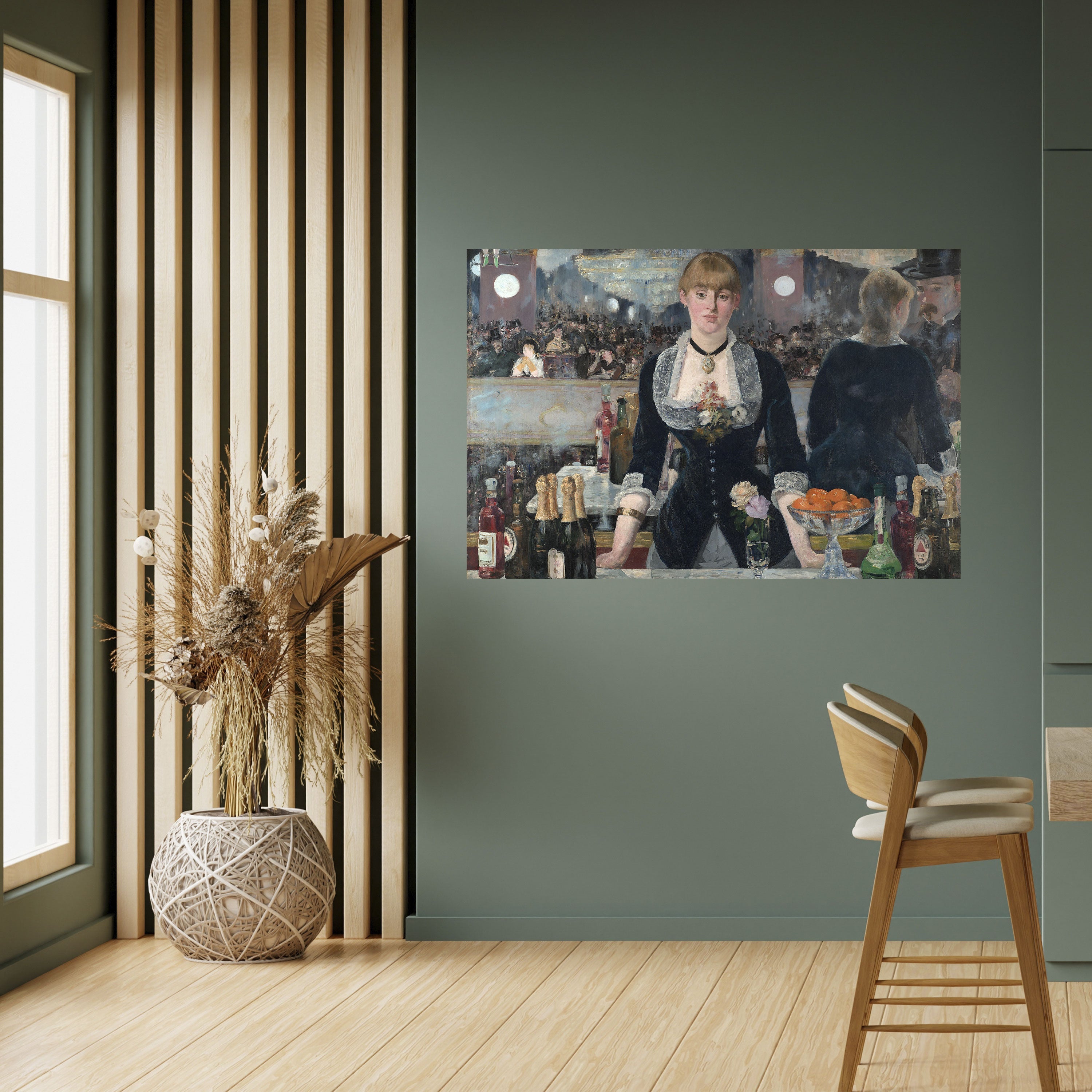 SHADOWS AT THE BAR Selbstklebendes Horizontal-Poster