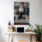 SHADOWS AT THE BAR Selbstklebendes Poster - Hochformat