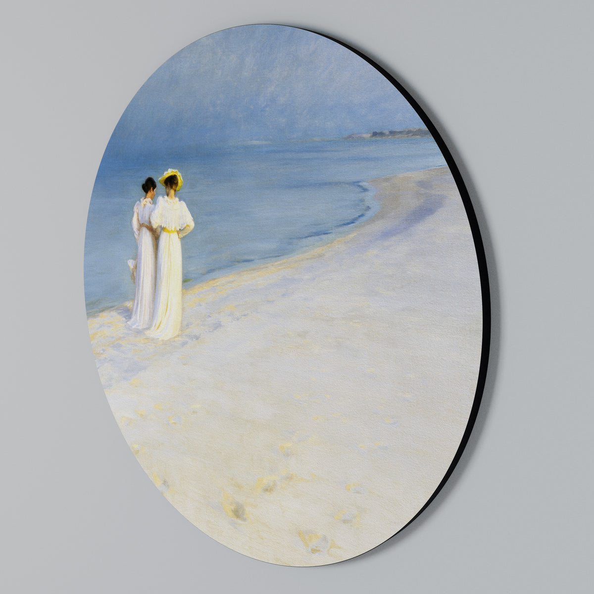 SUMMER EVENING ON SKAGEN'S BEACH Rundes Wandbild