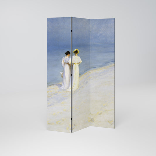 SUMMER EVENING ON SKAGEN'S BEACH 3-teiliger Paravent