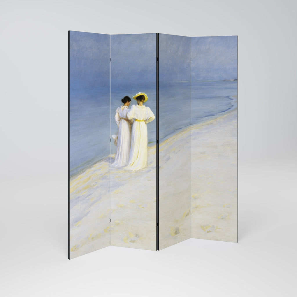 SUMMER EVENING ON SKAGEN'S BEACH 4-teiliger Paravent