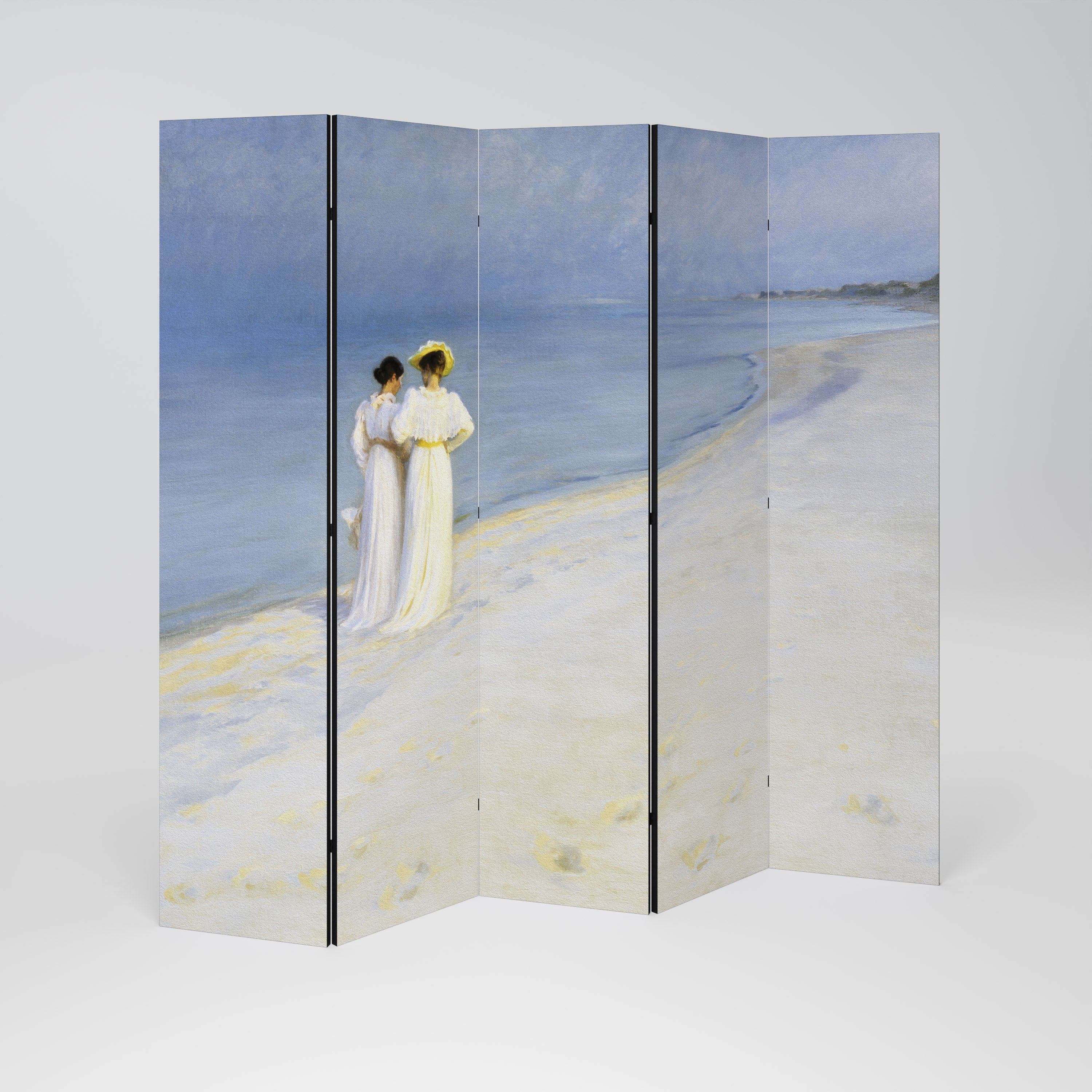 SUMMER EVENING ON SKAGEN'S BEACH 5-teiliger Paravent