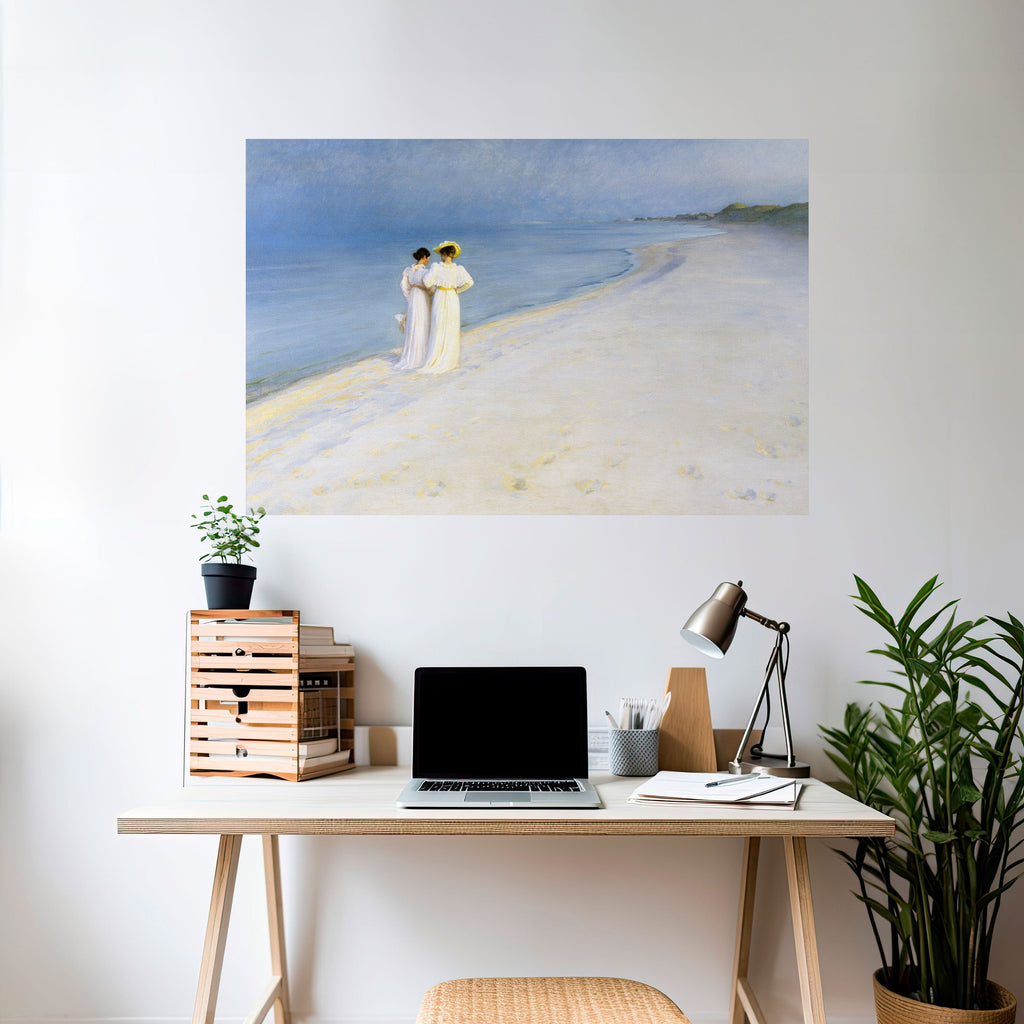 SUMMER EVENING ON SKAGEN'S BEACH Selbstklebendes Horizontal-Poster