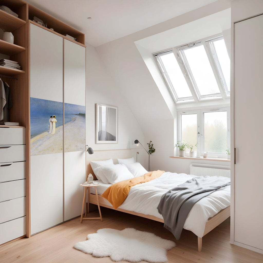 SUMMER EVENING ON SKAGEN'S BEACH Selbstklebendes Horizontal-Poster