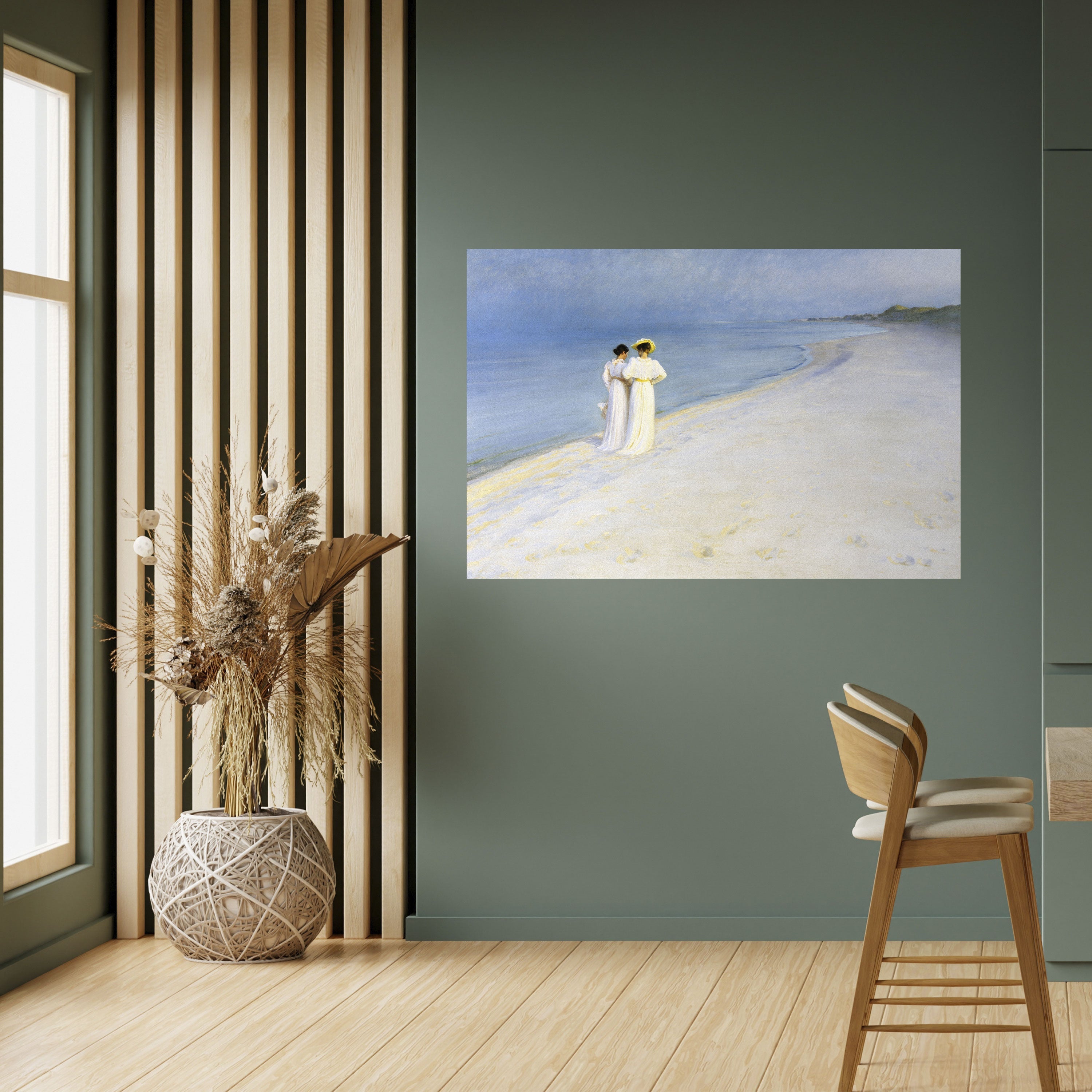 SUMMER EVENING ON SKAGEN'S BEACH Selbstklebendes Horizontal-Poster