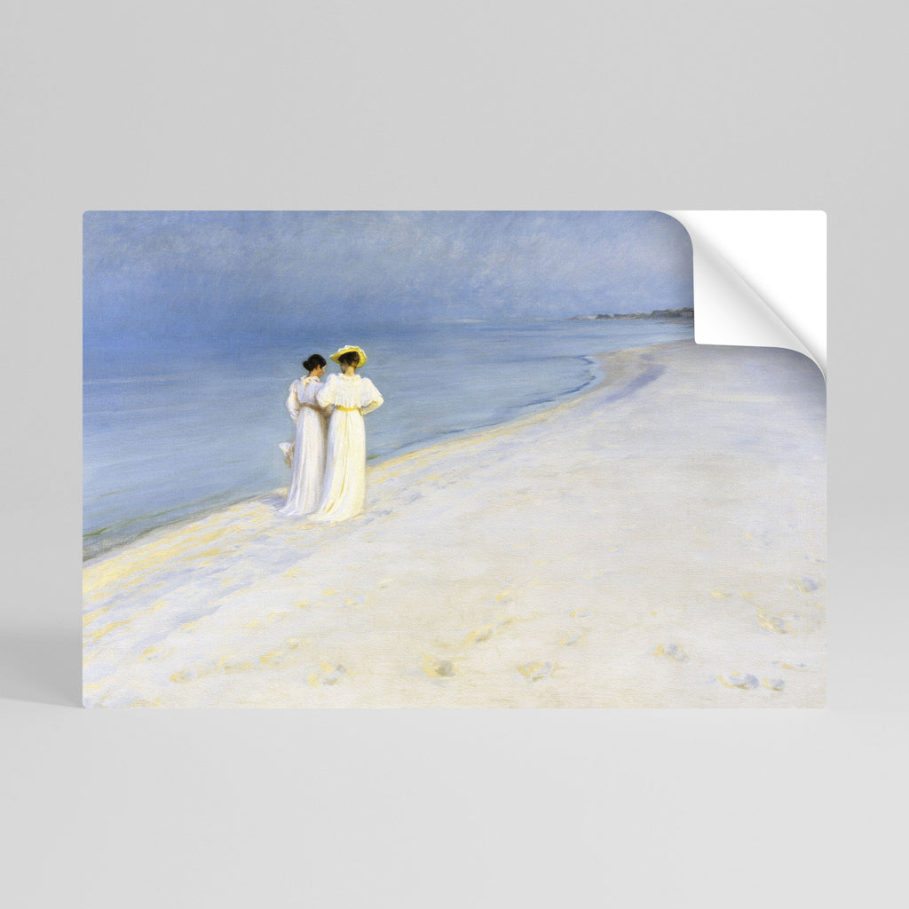 SUMMER EVENING ON SKAGEN'S BEACH Selbstklebendes Horizontal-Poster