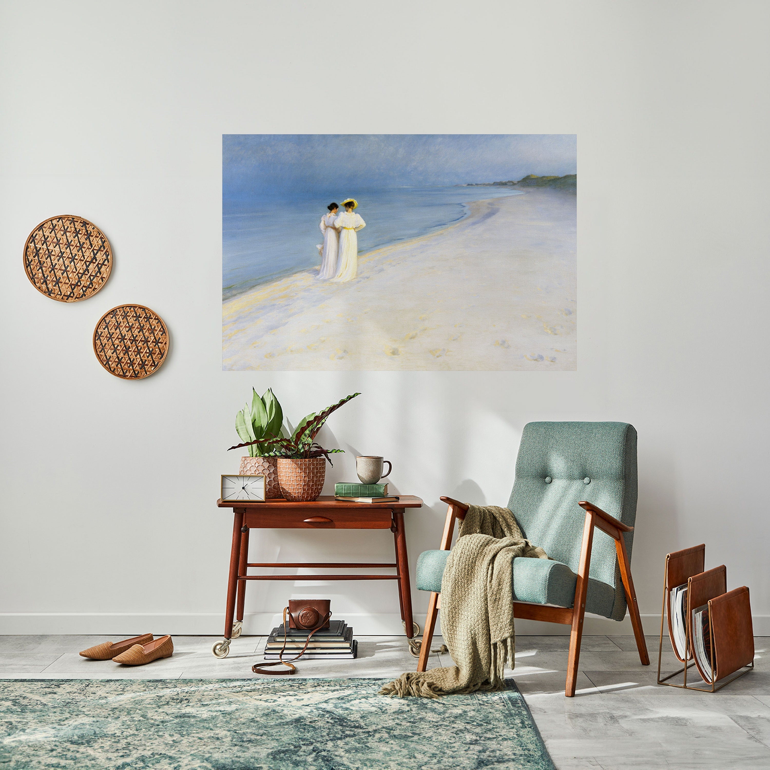SUMMER EVENING ON SKAGEN'S BEACH Selbstklebendes Horizontal-Poster