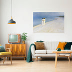 SUMMER EVENING ON SKAGEN'S BEACH Selbstklebendes Horizontal-Poster