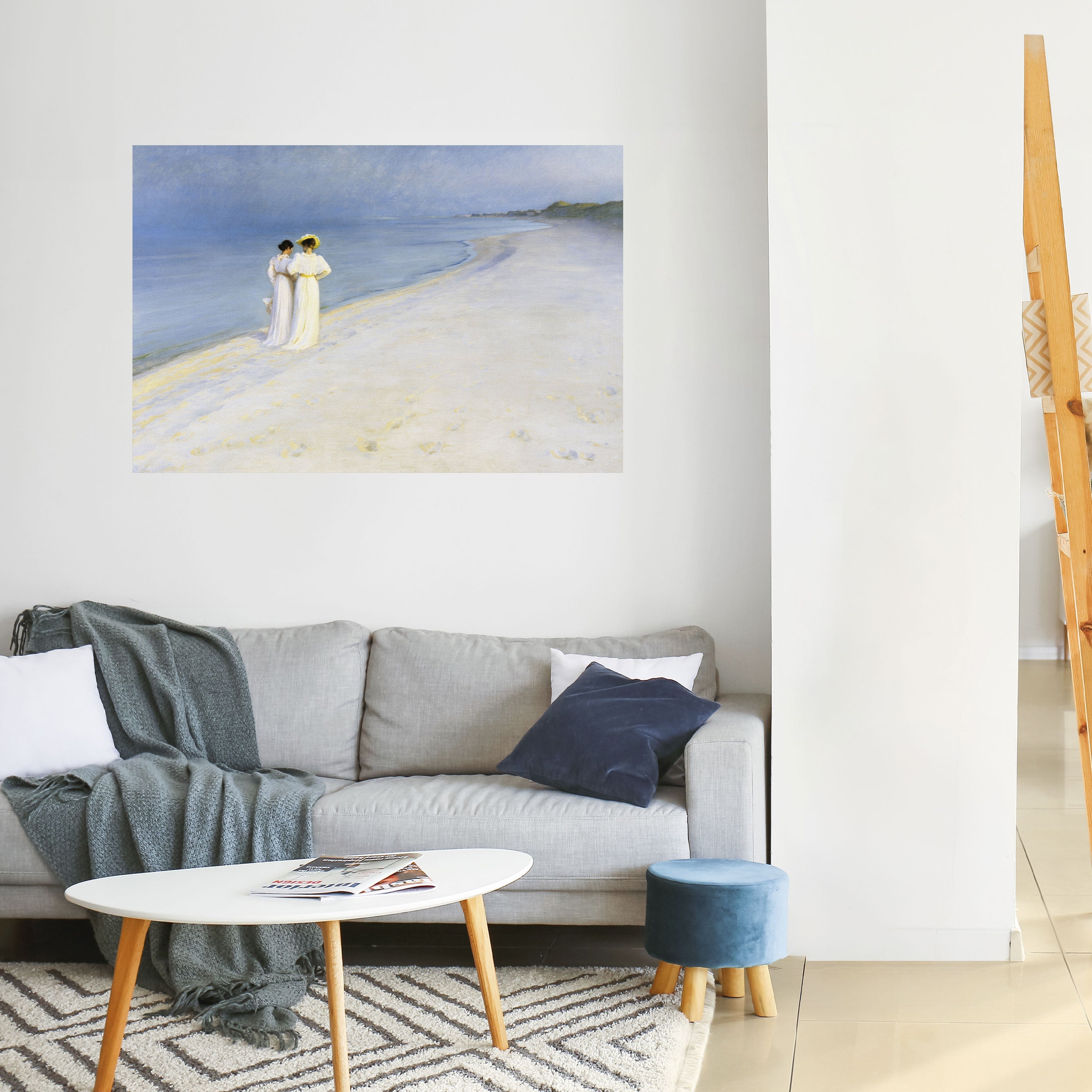 SUMMER EVENING ON SKAGEN'S BEACH Selbstklebendes Horizontal-Poster