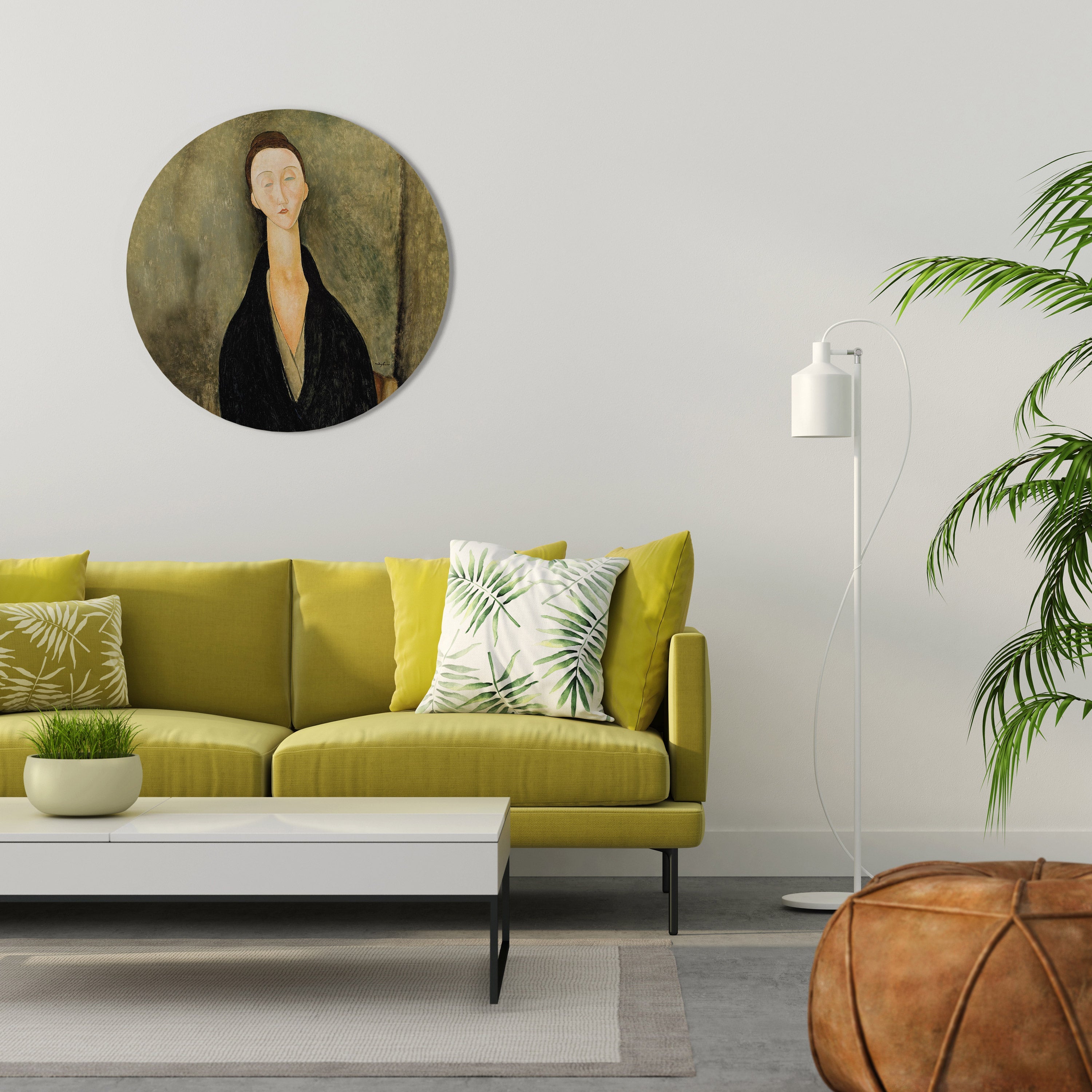 AMEDEO MODIGLIANI Runde Wanddekoration Ø 69 cm